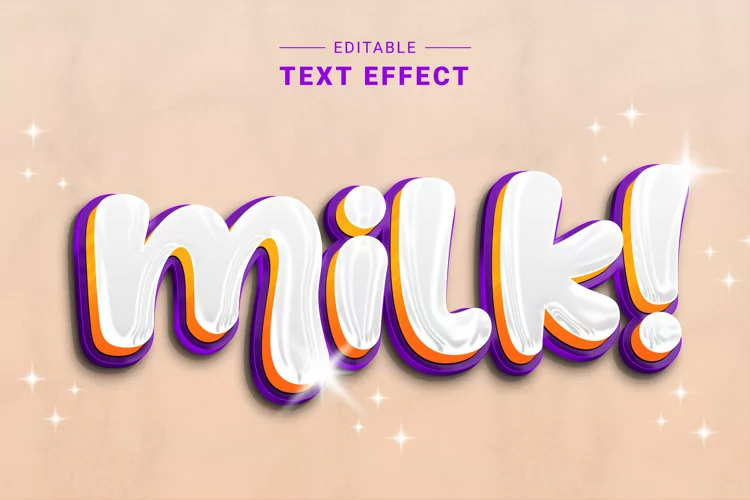 Editable Text Effect for Illustrator. Vector Graphic styles