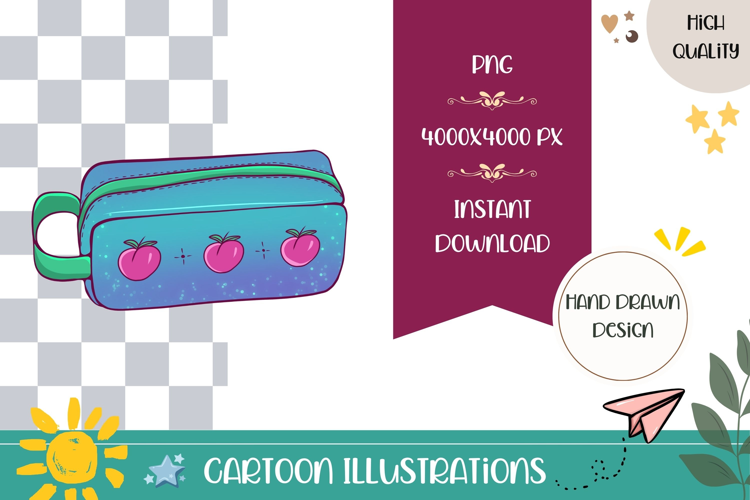 Hand Drawn Pencil Case Illustration, Cute Pencil Case PNG