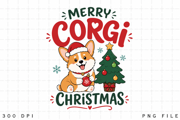 Corgi Christmas PNG, Cute Dog Holiday Design, Festive Puppy