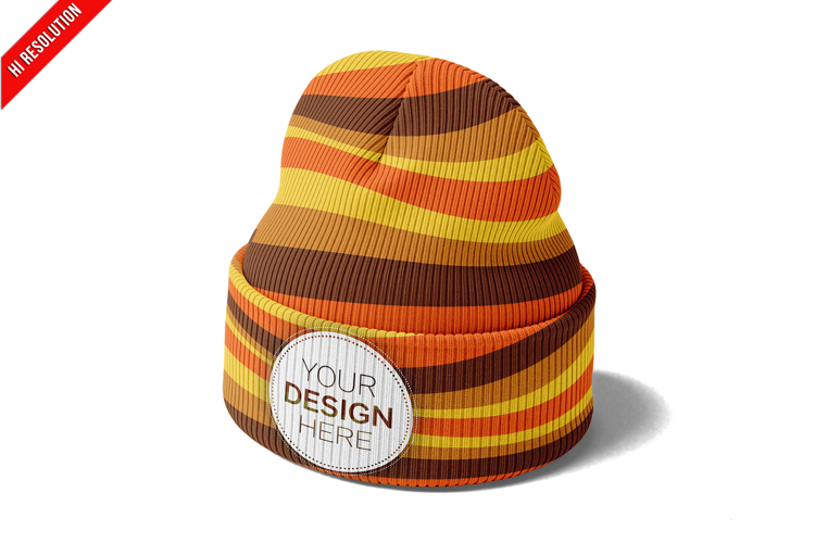 Cap Knit Beanie Isometric View