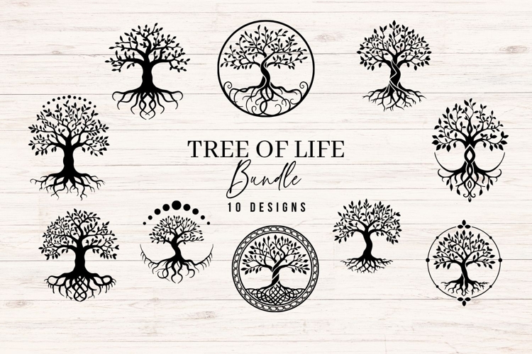 Tree of Life SVG Bundle | 10 Hand Drawn Tree Designs