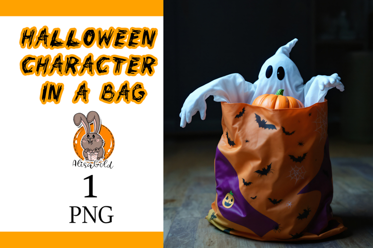 Halloween character in a bag