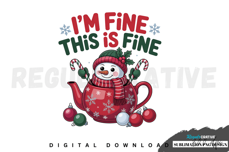 Funny Christmas Snowman Hot Cocoa Sublimation PNG