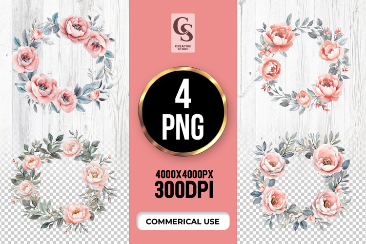 Watercolor Wreath Png Image 9