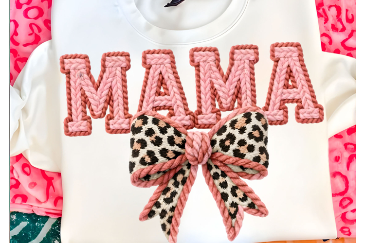 Yarn Crochet Mama Valentine’s Day PNG