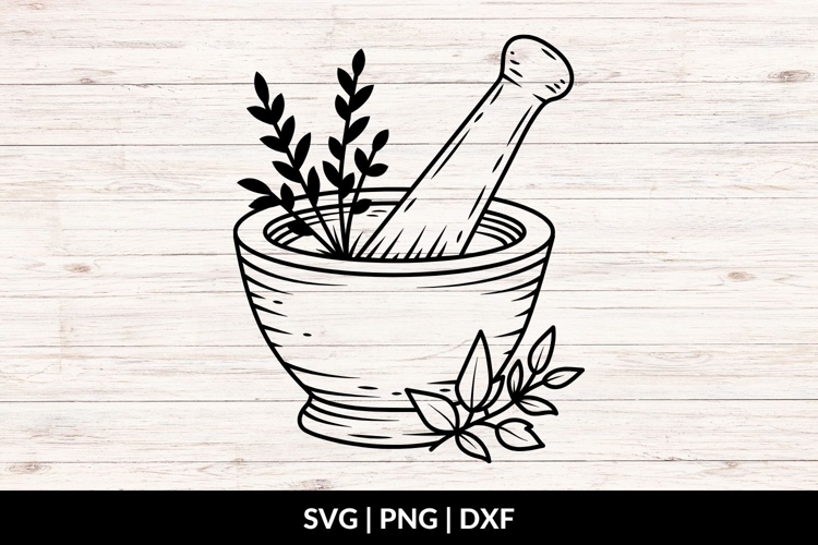 Hand Drawn Mortar And Pestle SVG - Halloween SVG