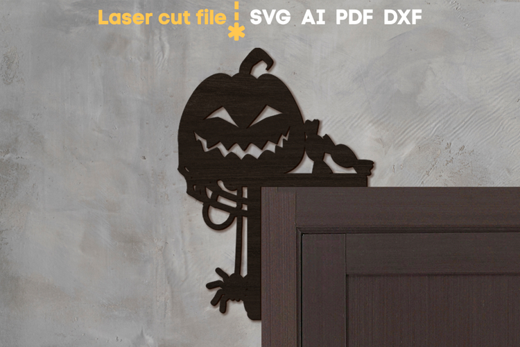 Halloween Door Corner SVG laser cut file for Glowforge