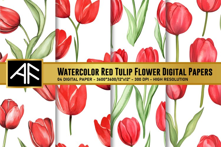 Red Flower Clipart Image 2