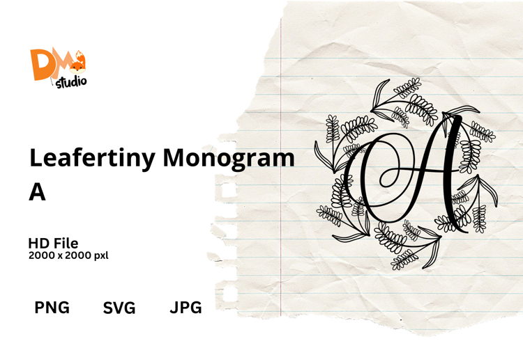 Floral Monogram Letter Svg Image 15