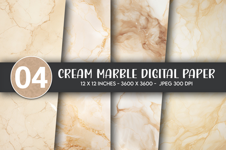 Cream Marble Digital Paper