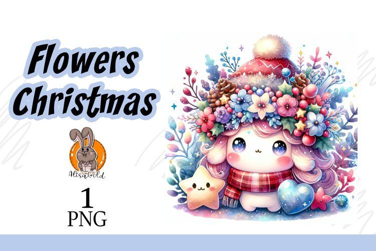 Christmas, winter flowers example image 1