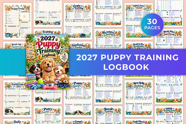 2027 Puppy Training Logbook Kdp interiors
