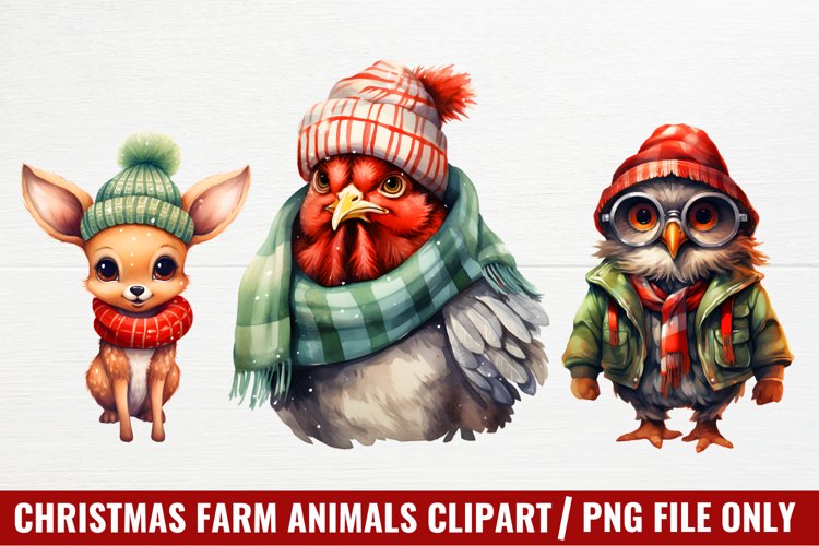 Christmas Farm Animals Sublimation