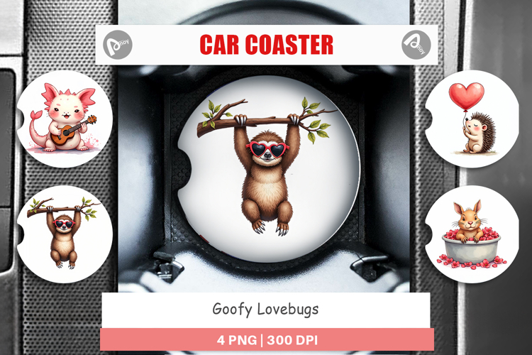 Goofy Lovebugs Car Coaster