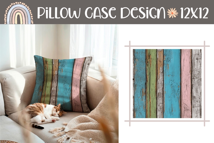 Wooden Pillow PNG, Wood Pillow Case, Wooden Print