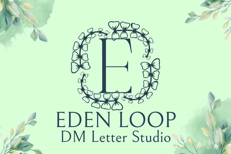 Eden Loop Monogram - Elegant Swirly Monogram Serif Font example image 1