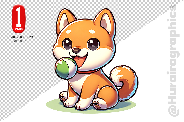 Cute Dog Clipart - PNG File