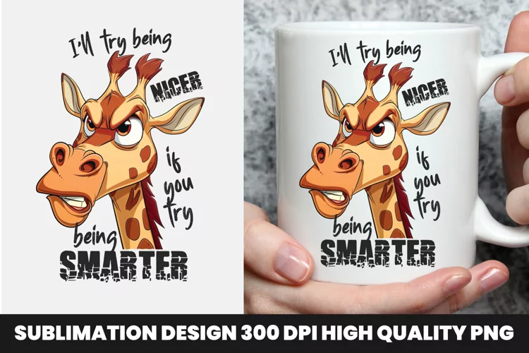 Giraffe Sarcastic mug Design
