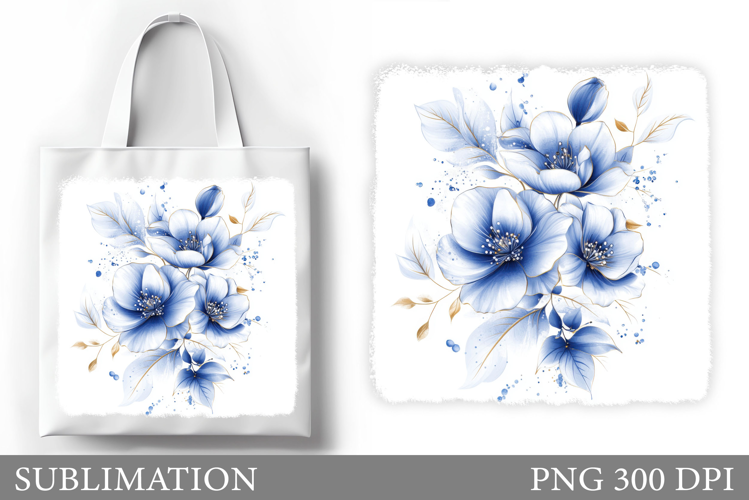 Flowers Tote Bag Sublimation. Flowers Sublimation