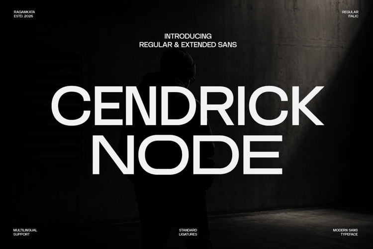 Cendrick Node - Geometric and Extended Sans Font
