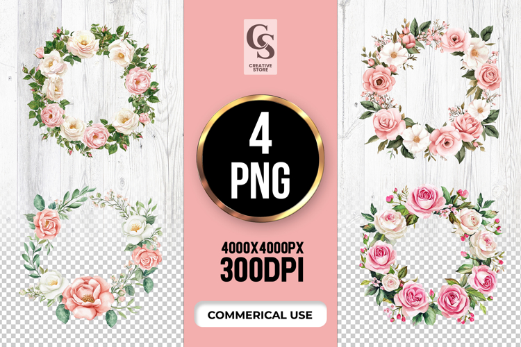 Floral Wreath Clipart Image 7