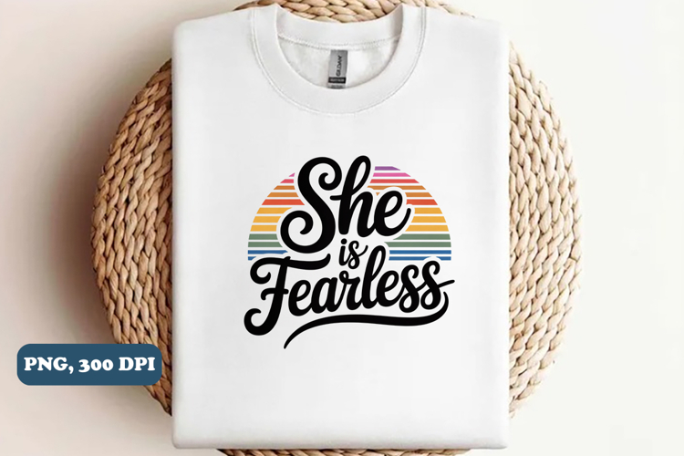 She is fearless PNG Design, Christian png