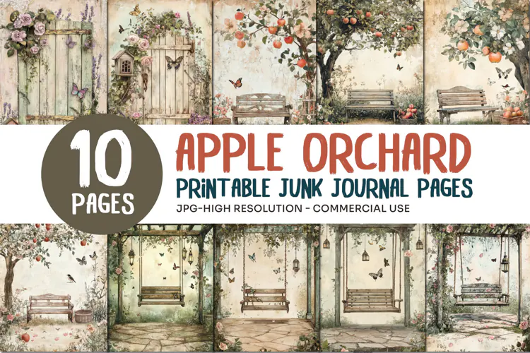 Apple Orchard Junk Journal Pages