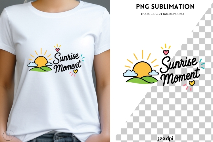 Sunrise Moment PNG | Summer Sunrise Clipart example image 1