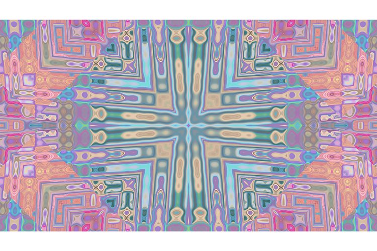 Abstract symmetrical multicolored patterned background example image 1
