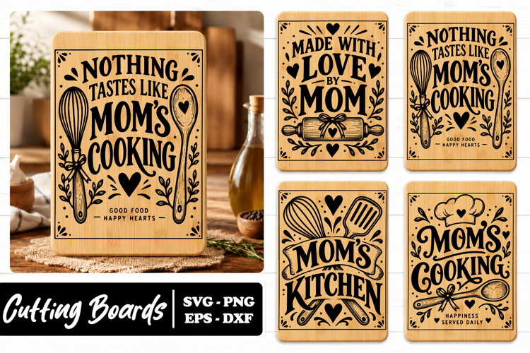 Mom's Kitchen Cooking Quotes SVG PNG