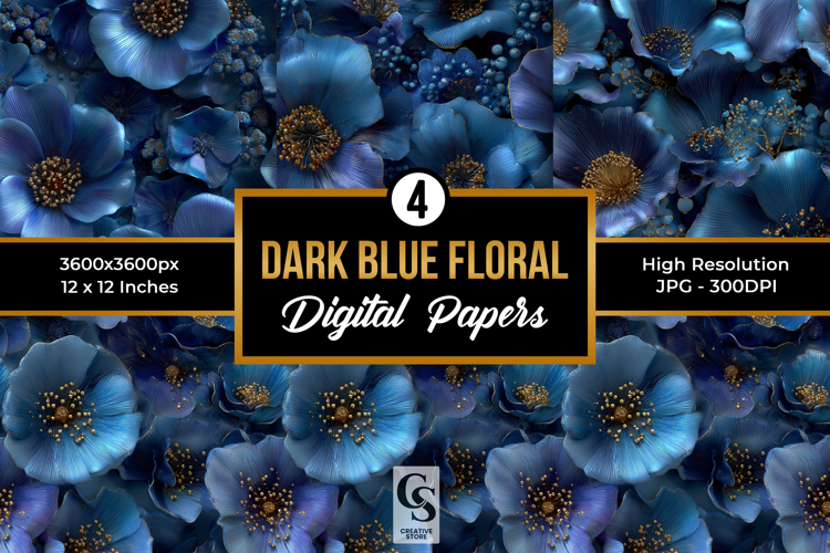 Blue Flowers Clipart Image 9