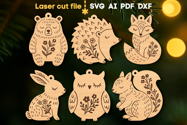 Christmas Tree Toys Bundle SVG laser cut files for Glowforge