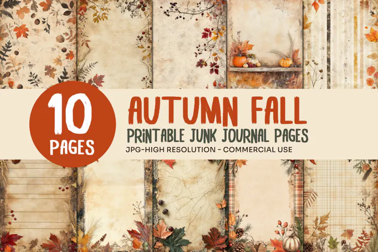 Autumn Cottage Junk Journal Pages