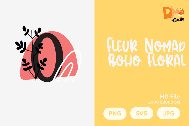 Fleur Nomad Boho Floral Monogram
