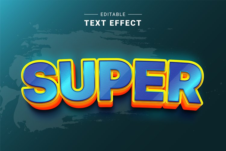 Editable Text Effect for Illustrator. Vector Graphic styles