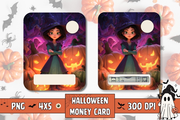 Cute Halloween Little Witch Gift Card Printable, Kids Card