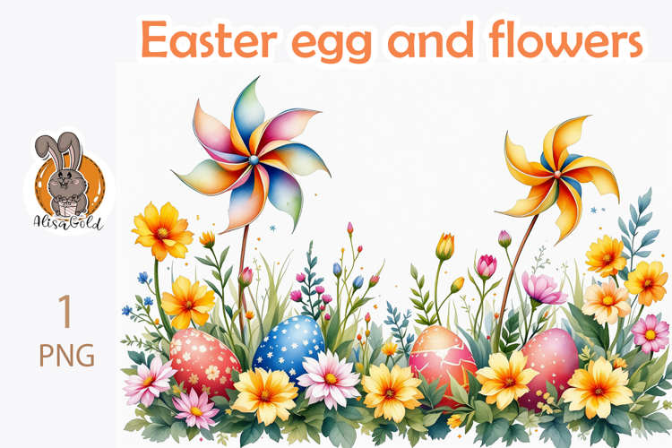 Easter eggs, flower, pattern