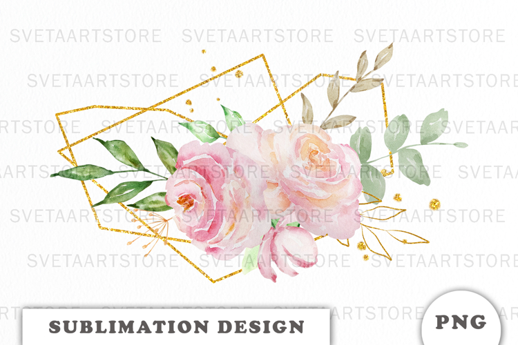 Watercolor Flowers Bouquet png