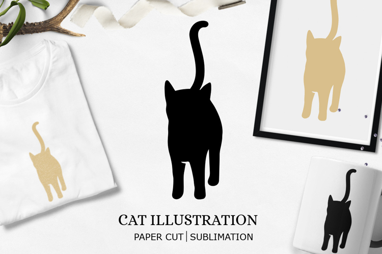 Cat paper SVG / Cat SVG / cat silhouette png