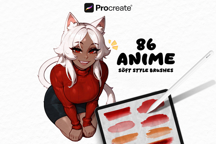 86 Anime Soft Style Brushes For Procreate