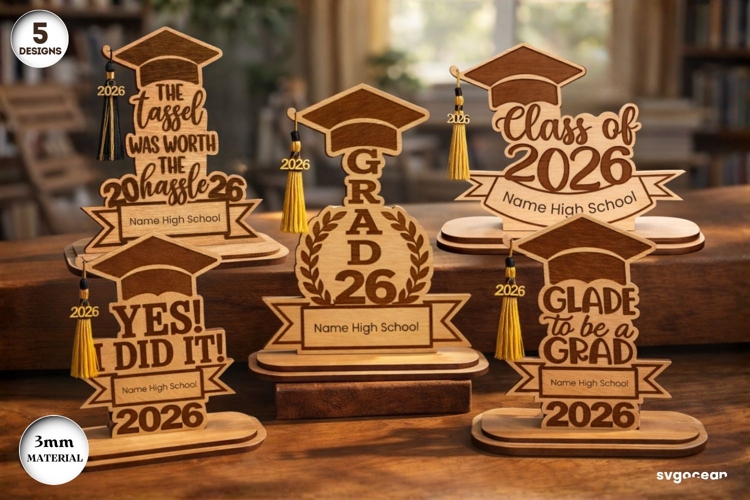 Graduation Tassel Holders Laser Cut | Glowforge | SVG