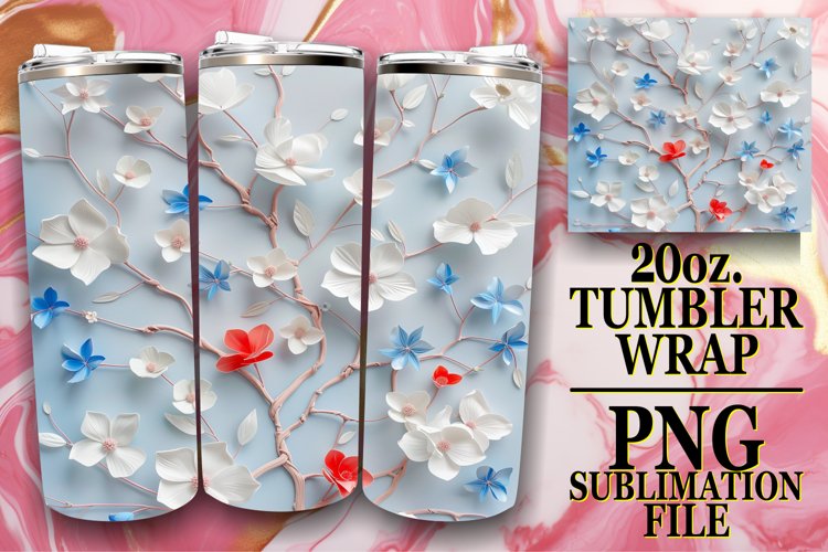 Vibrant Meadow of Flowers Tumbler Design