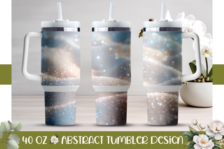 White Glitter Tumbler Wrap, Glitter 40 Oz Tumbler Template