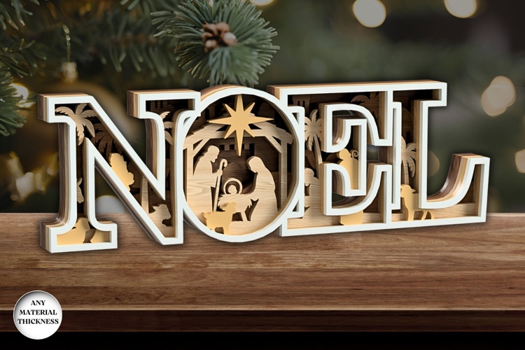 Multilayer Noel Nativity Scene Laser Cut | Glowforge | SVG