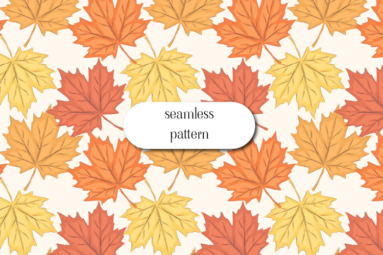 Autumn Maple Leaves Seamless Pattern for Fall Fabric Art