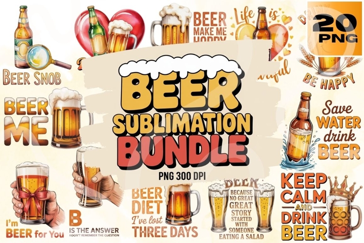 Life Is Brewtiful Beer Quotes & Pub Fun PNG Pack