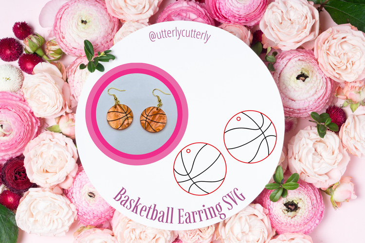 Basketball Earring Svg Image 4
