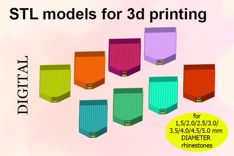Rhinestone Sorting Trays, Stl File for 3d printing example image 1