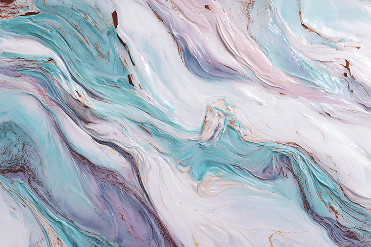 A vibrant abstract marble pattern with swirling colors