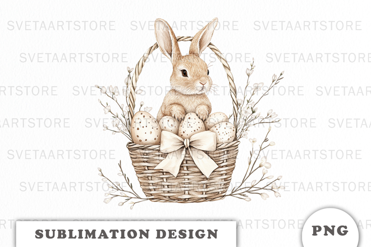 Watercolor Easter Bunny png